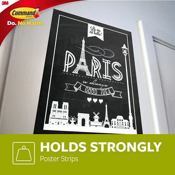 Hooks & Hanging Strips Command™ Small Poster Strips, 104 Strips/Pack (17024-104NA) 5 Hooks & Hanging Strips Command™ Small Poster Strips, 104 Strips/Pack (17024-104NA) - Image 3