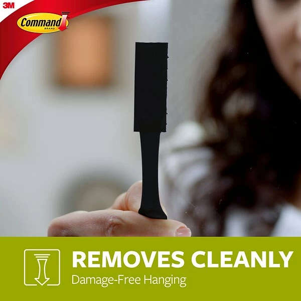 Command™ Picture Hanging And Poster Strips Command™ Medium Picture Hanging Strips, Black, 4 Sets (17201BLK-ES) 8 Command™ Picture Hanging And Poster Strips Command™ Medium Picture Hanging Strips, Black, 4 Sets (17201BLK-ES) - Image 6