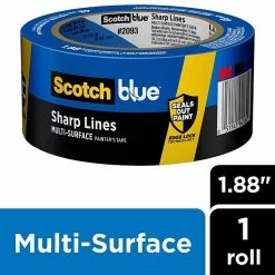 Painters Tape ScotchBlue Sharp Lines 1.88" X 60 Yds. Medium Painter Tape, Blue (2093-48EC)
