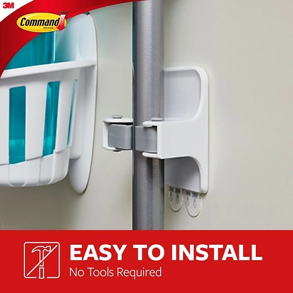 Command™ Adhesive Hooks Command™ Broom Gripper, White, 3 Grippers (17007-3NA) 6 Command™ Adhesive Hooks Command™ Broom Gripper, White, 3 Grippers (17007-3NA) - Image 4