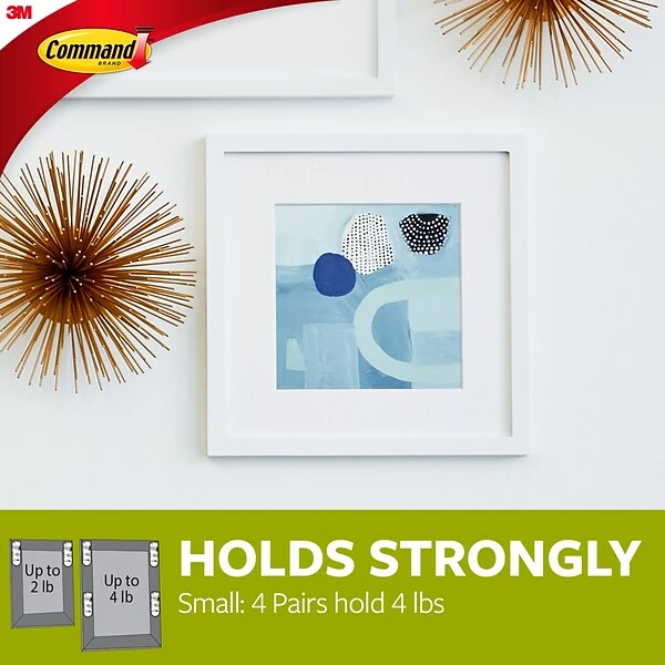 Command™ Picture Hanging And Poster Strips Command™ Small Picture Hanging Strips, White, 8 Sets (17205-ES) 6 Command™ Picture Hanging And Poster Strips Command™ Small Picture Hanging Strips, White, 8 Sets (17205-ES) - Image 4