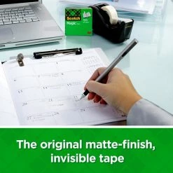 Scotch® Magic™ Invisible Tape With Desktop Refillable Dispenser, 3/4" X 27.7 Yds., 6 Rolls (810KC38) 12 Scotch® Magic™ Invisible Tape With Desktop Refillable Dispenser, 3/4" X 27.7 Yds., 6 Rolls (810KC38) -Bankers Box shop 42612B07 00F3 47C1 90C9916AB6D5AC06 s7
