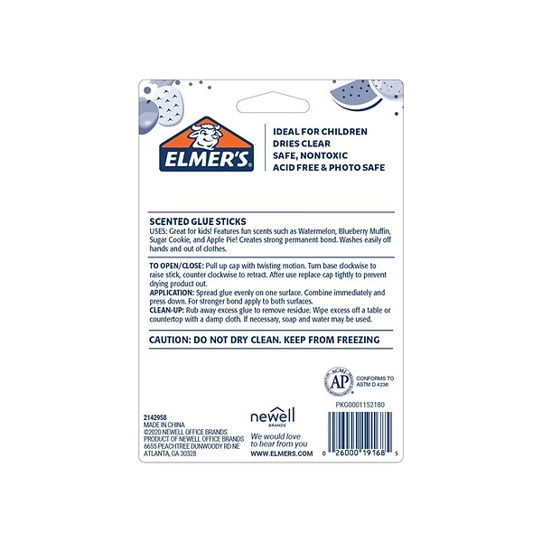 Elmer's Scented Permanent Glue Sticks, Assorted Colors, 4/Pack (2142958) 7 Elmer's Scented Permanent Glue Sticks, Assorted Colors, 4/Pack (2142958) - Image 5