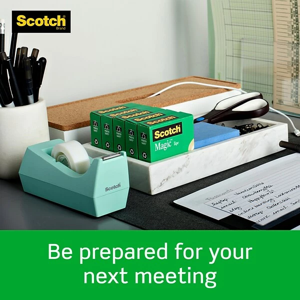 Scotch® Magic™ Invisible Tape With Desktop Refillable Dispenser, 3/4" X 27.7 Yds., 6 Rolls (810KC38) 10 Scotch® Magic™ Invisible Tape With Desktop Refillable Dispenser, 3/4" X 27.7 Yds., 6 Rolls (810KC38) - Image 8