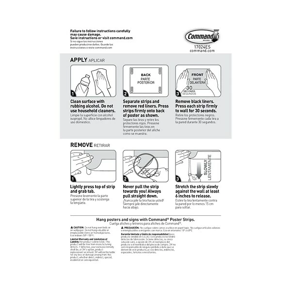 Hooks & Hanging Strips Command™ Small Poster Strips, 104 Strips/Pack (17024-104NA) 8 Hooks & Hanging Strips Command™ Small Poster Strips, 104 Strips/Pack (17024-104NA) - Image 6