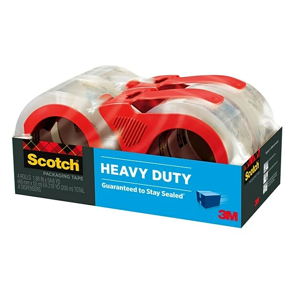 Acrylic Tape Scotch® Heavy Duty Shipping Packing Tape With Dispensers, 1.88" X 54.6 Yds., Clear, 4 Rolls (3850-4RD) 10 Acrylic Tape Scotch® Heavy Duty Shipping Packing Tape With Dispensers, 1.88" X 54.6 Yds., Clear, 4 Rolls (3850-4RD) - Image 8