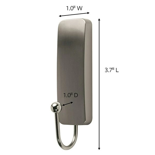 3M Command™ Adhesive Hooks Command™ Medium Brushed Nickel Hooks, 2 Hooks (17034BN-2ES) 4 3M Command™ Adhesive Hooks Command™ Medium Brushed Nickel Hooks, 2 Hooks (17034BN-2ES) - Image 2