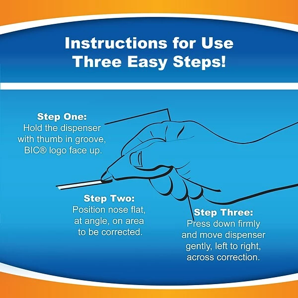 BIC Wite-Out EZ Correct Correction Tape, White, 2/Pack (50592) 7 BIC Wite-Out EZ Correct Correction Tape, White, 2/Pack (50592) - Image 5