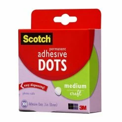 Hooks & Hanging Strips Scotch Medium Mounting Adhesive Dots, 300/Pack (010-300M)