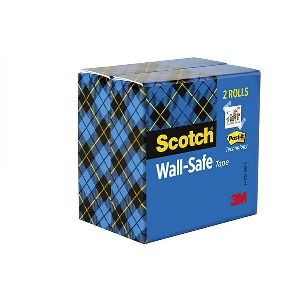 Clear Tape Scotch® Wall-Safe Tape, 3/4" X 22.22 Yds., 2 Rolls/Pack (813S6) 4 Clear Tape Scotch® Wall-Safe Tape, 3/4" X 22.22 Yds., 2 Rolls/Pack (813S6) - Image 2