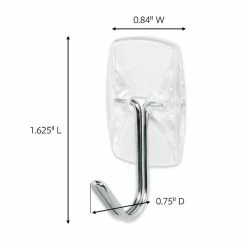 Command™ Wire Hooks With Clear Adhesive Command™ Small Wire Hooks, Clear, 15 Hooks (17067CLR-15NA)