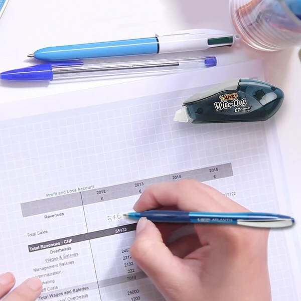 BIC Wite-Out EZ Grip Correction Tape, White, 2/Pack (WOECGP21) 3 BIC Wite-Out EZ Grip Correction Tape, White, 2/Pack (WOECGP21)