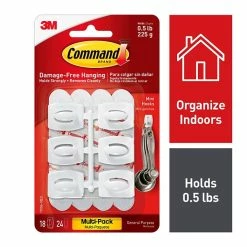 Command™ Adhesive Hooks Command™ Mini Hooks Value Pack, White, 18 Hooks (17006-18ES)