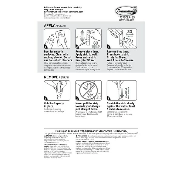 Command™ Clear Hooks Command™ Small Hooks, Clear, 2 Hooks (17092CLR-ES) 7 Command™ Clear Hooks Command™ Small Hooks, Clear, 2 Hooks (17092CLR-ES) - Image 5