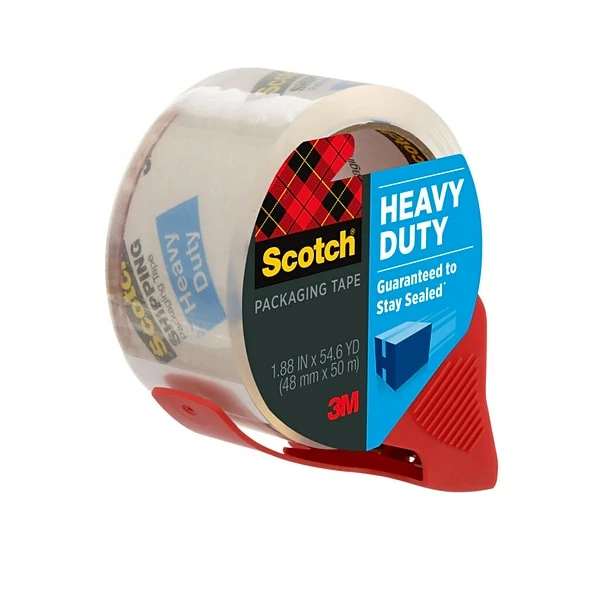 Tape Dispenser W Tape Scotch® Heavy Duty Shipping Packing Tape With Dispenser, 1.88" X 54.6 Yds., Clear (3850-RD) 10 Tape Dispenser W Tape Scotch® Heavy Duty Shipping Packing Tape With Dispenser, 1.88" X 54.6 Yds., Clear (3850-RD) - Image 8