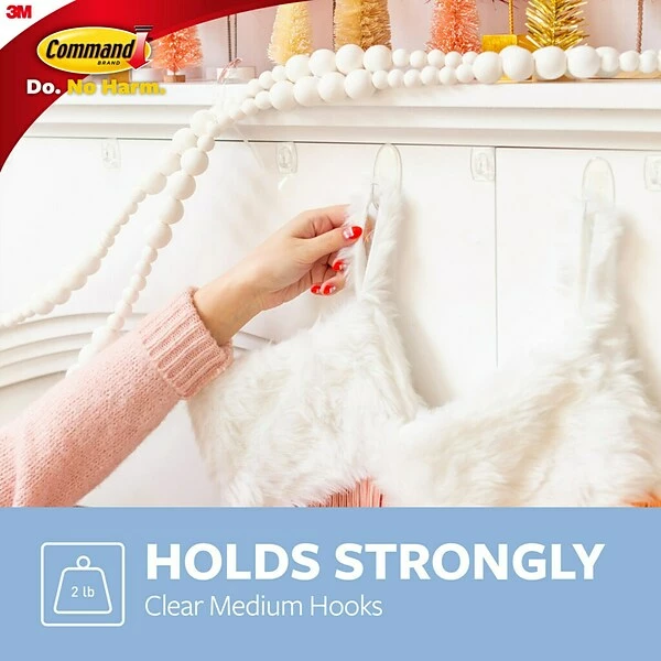 Command™ Clear Hooks Command™ Medium Hooks Value Pack, Clear, 6 Hooks (17091CLR-6ES) 5 Command™ Clear Hooks Command™ Medium Hooks Value Pack, Clear, 6 Hooks (17091CLR-6ES) - Image 3