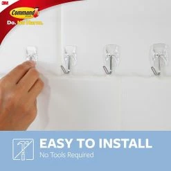 Command™ Wire Hooks With Clear Adhesive Command™ Small Wire Hooks, Clear, 9 Hooks (17067CLR-9ES) -Bankers Box shop BC894F96 723B 4E08 A442991C16372A71 s7