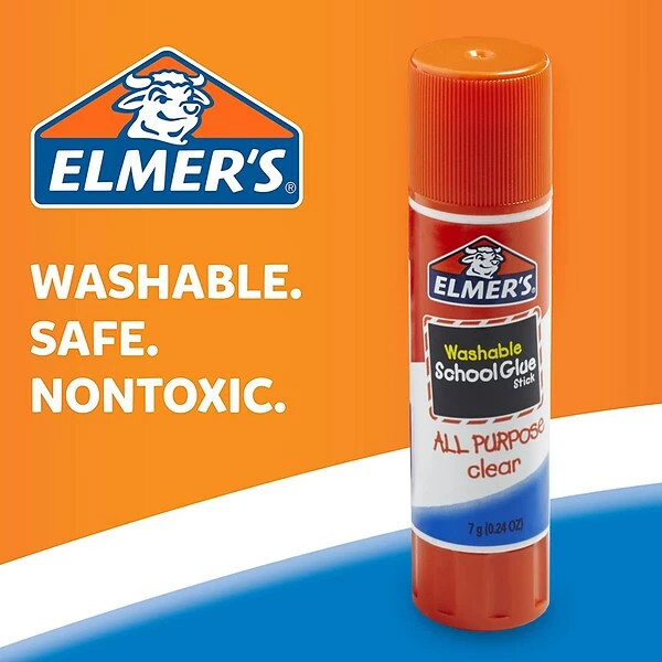 Elmer's Washable Glue Sticks, 0.24 Oz., 4/Pack (E542) 3 Elmer's Washable Glue Sticks, 0.24 Oz., 4/Pack (E542)