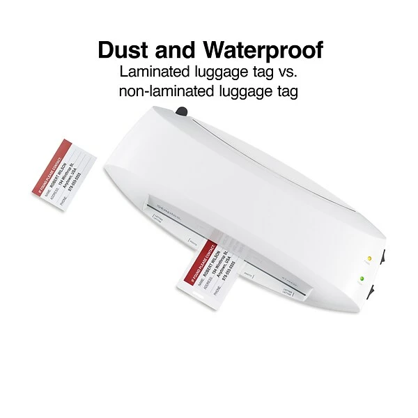 Staples® Laminating Pouches Staples Luggage Tag Size Thermal Laminating Pouches, 5 Mil, 25 Pack 4 Staples® Laminating Pouches Staples Luggage Tag Size Thermal Laminating Pouches, 5 Mil, 25 Pack - Image 2