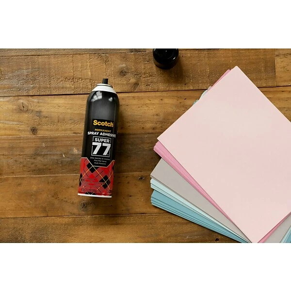 Spray Adhesive Scotch® Super 77™ Multi-Purpose Adhesive, 13.5 Oz. (SUPER77). (SUPER77) 3 Spray Adhesive Scotch® Super 77™ Multi-Purpose Adhesive, 13.5 Oz. (SUPER77). (SUPER77)