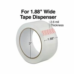 Staples® Heavy- Duty Box Packaging Tape, 1.88"W X 54.6 Yards, Clear, 36 Rolls (2800-34CT)