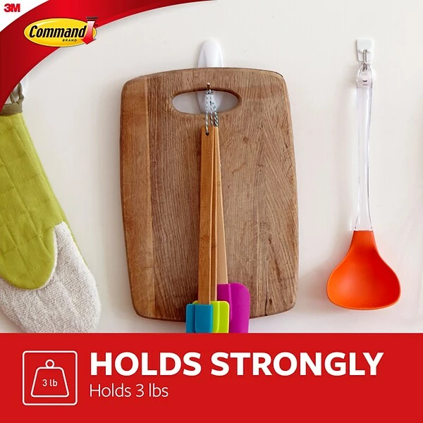 Command™ Adhesive Hooks Command™ Medium Wire Hooks, White, 2/Pack (17068) 5 Command™ Adhesive Hooks Command™ Medium Wire Hooks, White, 2/Pack (17068) - Image 3