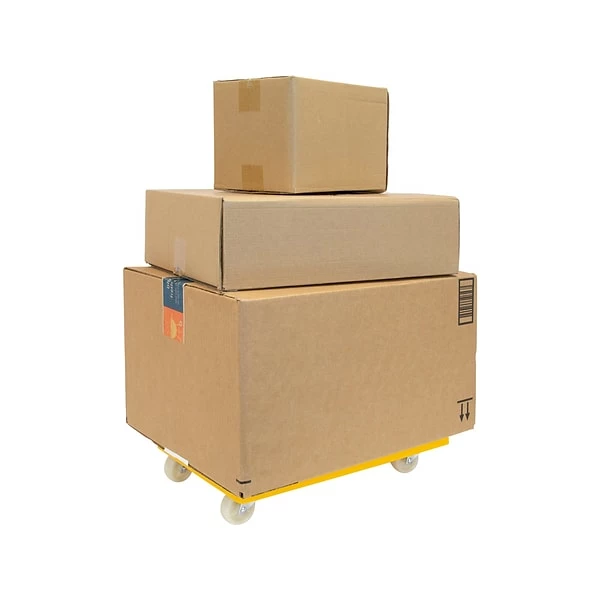 Safco® Hide-Away Hand Truck Mount-It! Small Platform Mover Dolly, 220 Lb. Capacity, Yellow (MI-926) 2 Safco® Hide-Away Hand Truck Mount-It! Small Platform Mover Dolly, 220 Lb. Capacity, Yellow (MI-926)