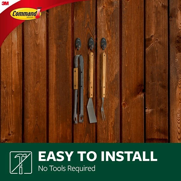 Command™ Outdoor Hooks Command™ Outdoor Medium Terrace Hooks, Slate, 2 Hooks (17086S-AWES) 8 Command™ Outdoor Hooks Command™ Outdoor Medium Terrace Hooks, Slate, 2 Hooks (17086S-AWES) - Image 6