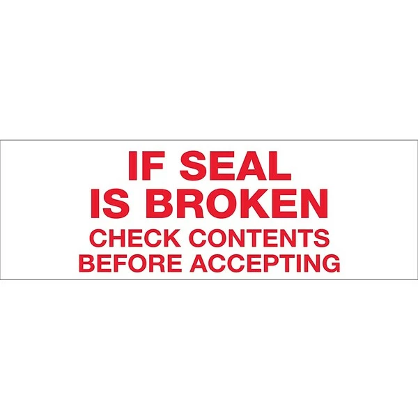 Shipping Tags & Seals Tape Logic™ 2" X 110 Yds. Pre Printed "If Seal Is Broken" Carton Sealing Tape, 18/Pack 3 Shipping Tags & Seals Tape Logic™ 2" X 110 Yds. Pre Printed "If Seal Is Broken" Carton Sealing Tape, 18/Pack