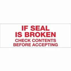 Security Tape Tape Logic™ 3" X 110 Yds. Pre Printed "If Seal Is Broken" Carton Sealing Tape, 6/Pack