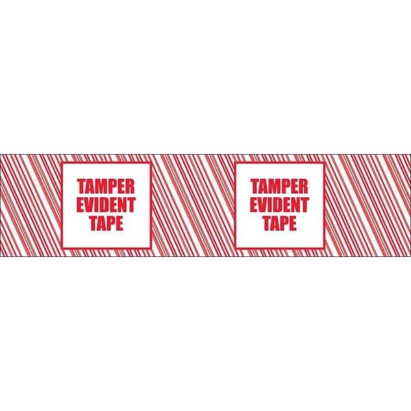 Tape Logic 3" X 110 Yds. X 2.5 Mil "TAMPER EVIDENT" Security Tape, Red/White, 6/Pack 3 Tape Logic 3" X 110 Yds. X 2.5 Mil "TAMPER EVIDENT" Security Tape, Red/White, 6/Pack