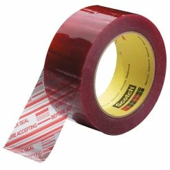 Scotch Security Tape 3M 2" X 110 Yds. X 1.9 Mil 3779 Preprinted Carton Sealing Tape, Clear 6/Pk