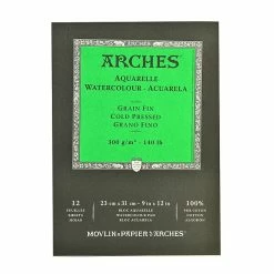 Drawing Paper Arches Watercolor Pad 9 In. X 12 In. Cold Pressed 140 Lb. [Pack Of 2]