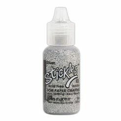 Glue Sticks Ranger Stickles Glitter Glue Silver 0.5 Oz. Bottle [Pack Of 6]