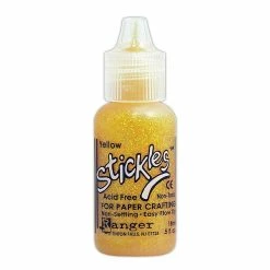 Glue Sticks Ranger Stickles Glitter Glue Yellow 0.5 Oz. Bottle [Pack Of 6]
