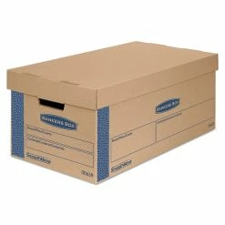 File Storage Bankers Box® SmoothMove DividerBox 10.375" X 12.75" Moving Box, White/Blue (FEL0065901)