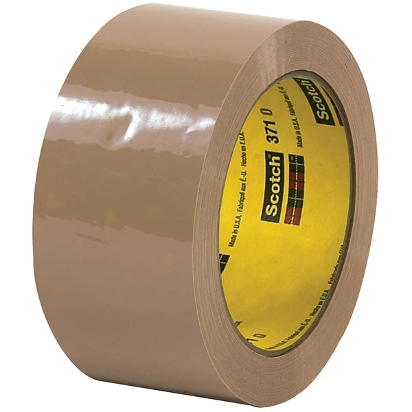 Scotch Hot Melt Tapes 3M 371 Carton Sealing Tape, 1.9 Mil, 2" X 110 Yds., Tan, 6/Case (T902371T6PK) 3 Scotch Hot Melt Tapes 3M 371 Carton Sealing Tape, 1.9 Mil, 2" X 110 Yds., Tan, 6/Case (T902371T6PK)