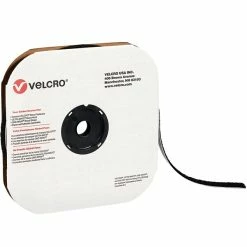 The Packaging Wholesalers Hook And Loop Fastener Tape VELCRO Loop Only 3/4" X 75' Sticky Back Tape Hook And Loop Fastener, Black (HLVEL112B)