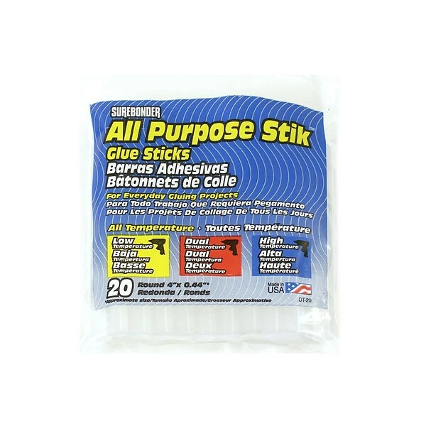 Hot Glue Sticks Surebonder Glue Sticks, 4 Oz., White, 6/Pack (71917-PK6) 3 Hot Glue Sticks Surebonder Glue Sticks, 4 Oz., White, 6/Pack (71917-PK6)