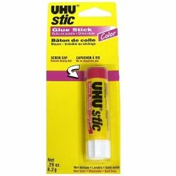 UHU WashableRemovable Glue Sticks, 0.29 Oz., Purple, 24/Pack (57161-PK24)