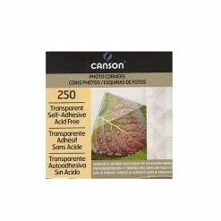 Assorted Glue And Adhesives Canson Self-Adhesive Acid-Free Photo Corners Clear [Pack Of 4] (4PK-100510368)