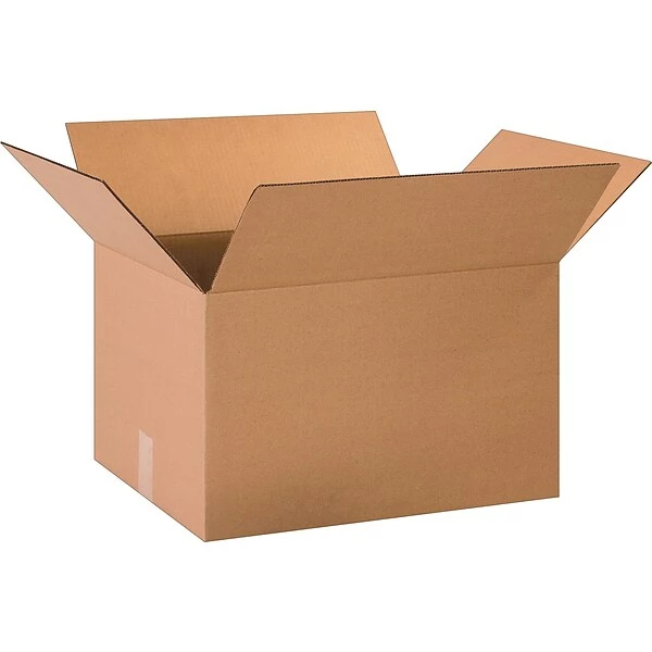 Quill Brand Corrugated Moving Boxes 20" X 15" X 12" Shipping Boxes, 32 ECT, Brown, 25/Bundle (201512) 3 Quill Brand Corrugated Moving Boxes 20" X 15" X 12" Shipping Boxes, 32 ECT, Brown, 25/Bundle (201512)