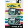 Label Makers/Printers Casio XR18YW2S Label Maker Tape, 3/4"W, Black On Yellow, 2/Pack -Bankers Box shop s0182829 s7