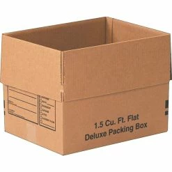 The Packaging Wholesalers Moving Kits 16" X 12" X 12" Moving Box And Kit, ECT 32, Brown, 25/Bundle (BS161212SMB)