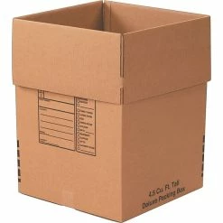 Partners Brand Corrugated Moving Boxes 18" X 18" X 24" Deluxe Moving Boxes, 32 ECT, Brown, 15/Bundle (181824DPB)
