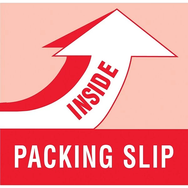 The Packaging Wholesalers Tape Logic® Labels, "Packing Slip Inside", 4" X 4", Red/White, 500/Roll (LABDL1180) 3 The Packaging Wholesalers Tape Logic® Labels, "Packing Slip Inside", 4" X 4", Red/White, 500/Roll (LABDL1180)