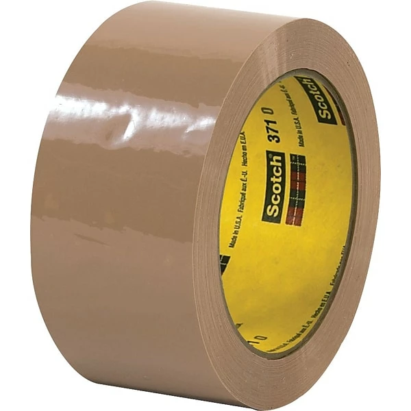 Hot Melt Tapes Scotch 371 Hot Melt Packing Tape, 2" X 110 Yds., Tan, 36/Carton (70006079332) 3 Hot Melt Tapes Scotch 371 Hot Melt Packing Tape, 2" X 110 Yds., Tan, 36/Carton (70006079332)