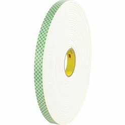 3M Double-Sided Polyurethane Foam Tape Scotch® #4008 Double Sided Polyurethane Foam Tape, 1/2" X 36 Yds., 1/8" Roll, 1/Pack