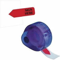 Redi Tag Redi-Tag Tape Flag Refill, "Sign Here", Red, 120/Roll, 2 Rolls/Pack (93002)