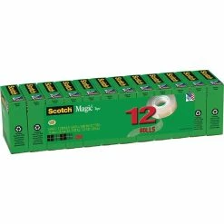 Invisible Tape Scotch® Magic™ Tape Value Packs, 12 Rolls/Pack, 12/Carton 11 Invisible Tape Scotch® Magic™ Tape Value Packs, 12 Rolls/Pack, 12/Carton -Bankers Box shop s0438845 s7